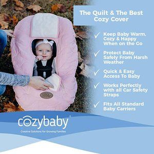 Cozy Cover Infant Seat Cover - Pink Quilt